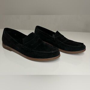 Hush Puppy Wren Preppy Black Suede Loafers Women’s Size 9.5